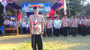 Acara Pembukaan Gema Pramuka Yang Dibuka Oleh Kepala UPTD Pendidikan Kecamatan Cisalak Subang