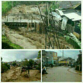 Banjir Bandang Desa margamulya kec.pasirjambu Pukul : 15.15 wib Kab. Bandung, Bandung Selatan