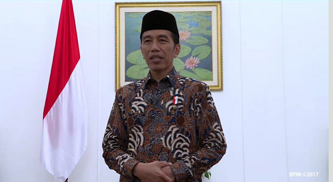 Presiden Jokowi saat menyampaikan ucapan selamat berpuasa, Jumat (26/5)