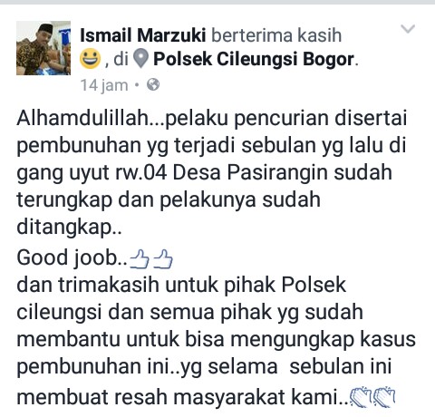 Akun Facebook Milik Ismail Marzuki