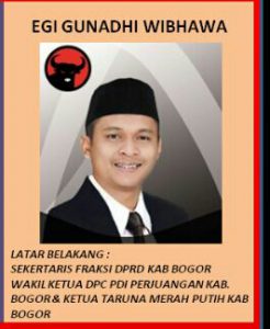 Anggota DPRD Egi Gunadi Wibawa ( Balon Bupati Bogor 2018-2023