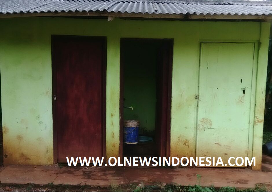 Tampak Bangunan Kamar Mandi Yang Kumuh SDN 03 Gandoang Kecamatan Cileungsi Kabupaten Bogor