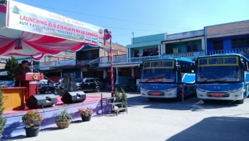 Bus Dishub Pemkab Samosir Rute Pangururan Ke Bandara Silangit Tapanuli Utara