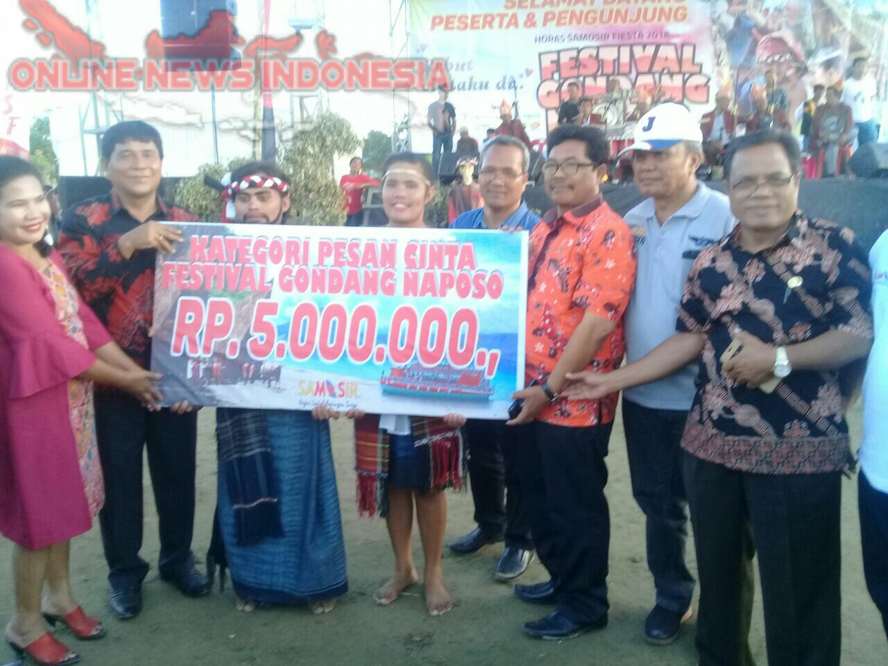 Foto : Wakil Bupati Samosir, Ir.Juang Sinaga, bersama pemenang FGN 2018, dan para OPD Kabupaten Samosir