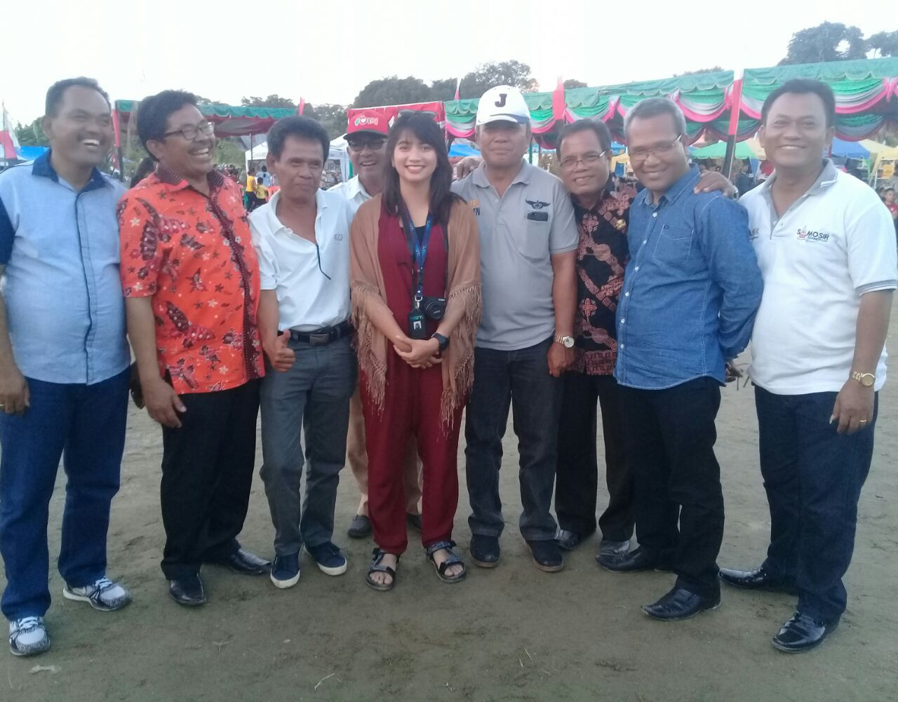 Foto : Keceriaan Para OPD/Kadis Kabupaten Samosir, dipenutupan FGN 2018 di Pasir Putih Tanda Rabun Samosir