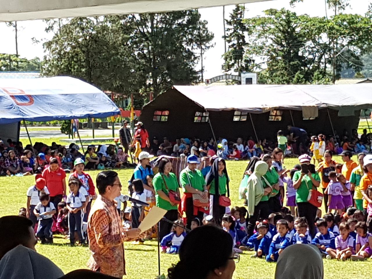 Ket foto  : Kadis Pendidikan Kab.Karo saat memberikan sambutan dalam kegiatan GERNAS BAKU.