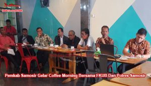 Per-Erat 4 Pilar Kebangsaan, Pemkab Samosir Gelar Coffee Morning Bersama FKUB Dan Polres Samosir