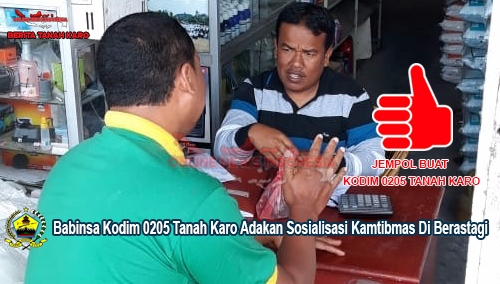 Dengan Sabar dan Ramah, Personil Tim Babinsa Kodim 0205 memberikan pengarahan dan himbauan kepada warga .