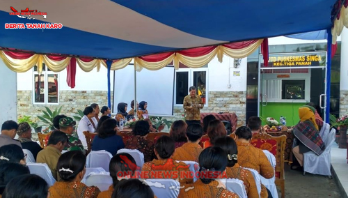 Bupati Karo, Terkelin Brahmana SH Saat memberikan sambutan dalam membuka kegiatan survei Akreditasi Puskesmas, Kamis (13/09) 2018.
