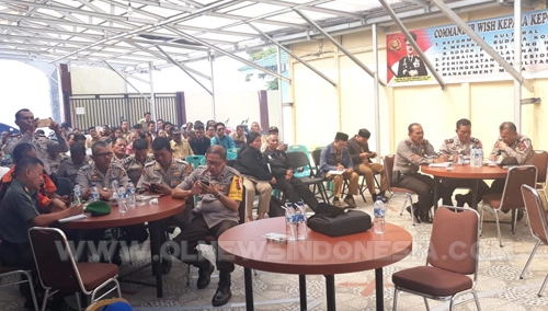 Para peserta Focus Group Discussion Kegiatan Kepolisian Yang Ditingkatkan (K2YD) dalam rangka mensukseskan pemilu tahun 2019 yang aman dan kondusif di wilayah hukum polres Samosir, Selasa (26/3)