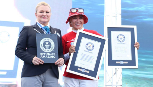 Ketua WASI Ibu Tri Tito Karnavian Menerima Piagam Penghargaan Guinness World Records Dari Solvej Malouf