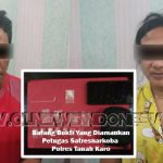 Kedua tersangka penyalahgunaan Narkotika saat diamankan petugas Satresnarkoba Polres Tanah Karo di Kabanjahe. Serta (Inset) Barang Bukti yang diamankan