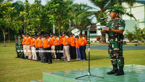 Ket Foto : Danbrigif 7/Rimba Raya, Letkol Inf Agustantius Sitepu membuka latihan Birawa Komando TA 2019 yang dilaksanakan di Markas Komando Brigif 7/RR. (Ist-Dok)