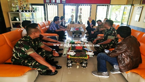 Ket foto  : Pengurus GBNN-LPRI Kabupaten Karo saat diterima Beraudiensi oleh Komandan Batalyon 125 Simbisa Kabanjahe, Kabupaten Karo, Selasa (17/09) 2019 (Ist)