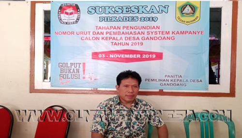 Sumarno, Ketua panitia Pilkades Desa Gandoang