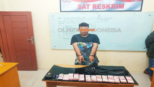 Ket foto : barang bukti uang terusan juta rupiah yang dibawa kabur oleh pelaku