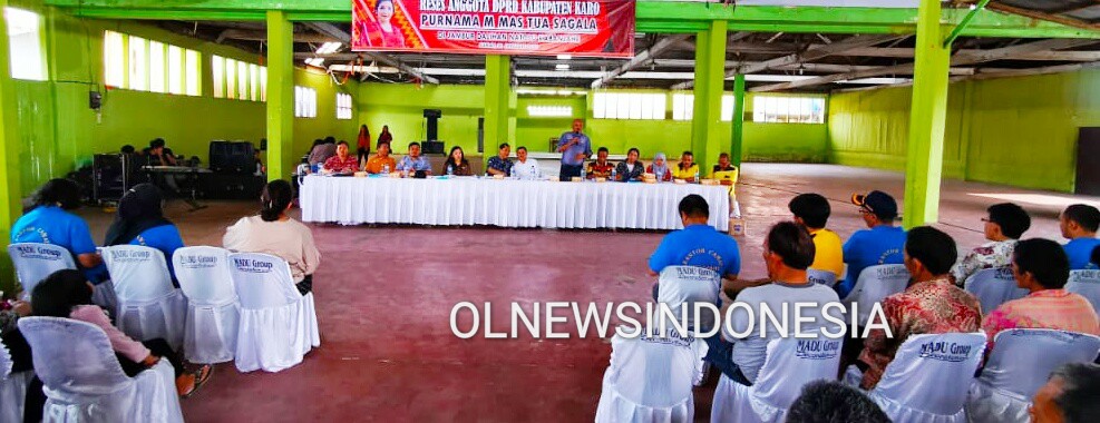 Ket foto  : Reses Pertama Anggota DPRD Karo Purnama M Mastua Sagala di Daerah Pemilihan nya yakni Dapil I Kabanjahe di gelar di Jambur (Aula) Dalihan Natolu Kabanjahe, Jumat (31/01) 2020 (Ist)