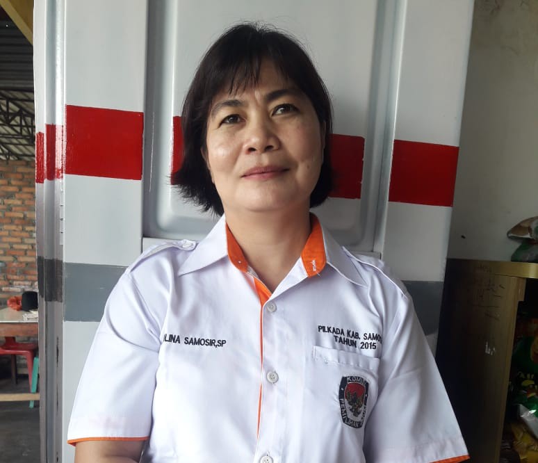 foto : Ketua KPU Kabupaten Samosir, Ika Rolina Samosir, SP