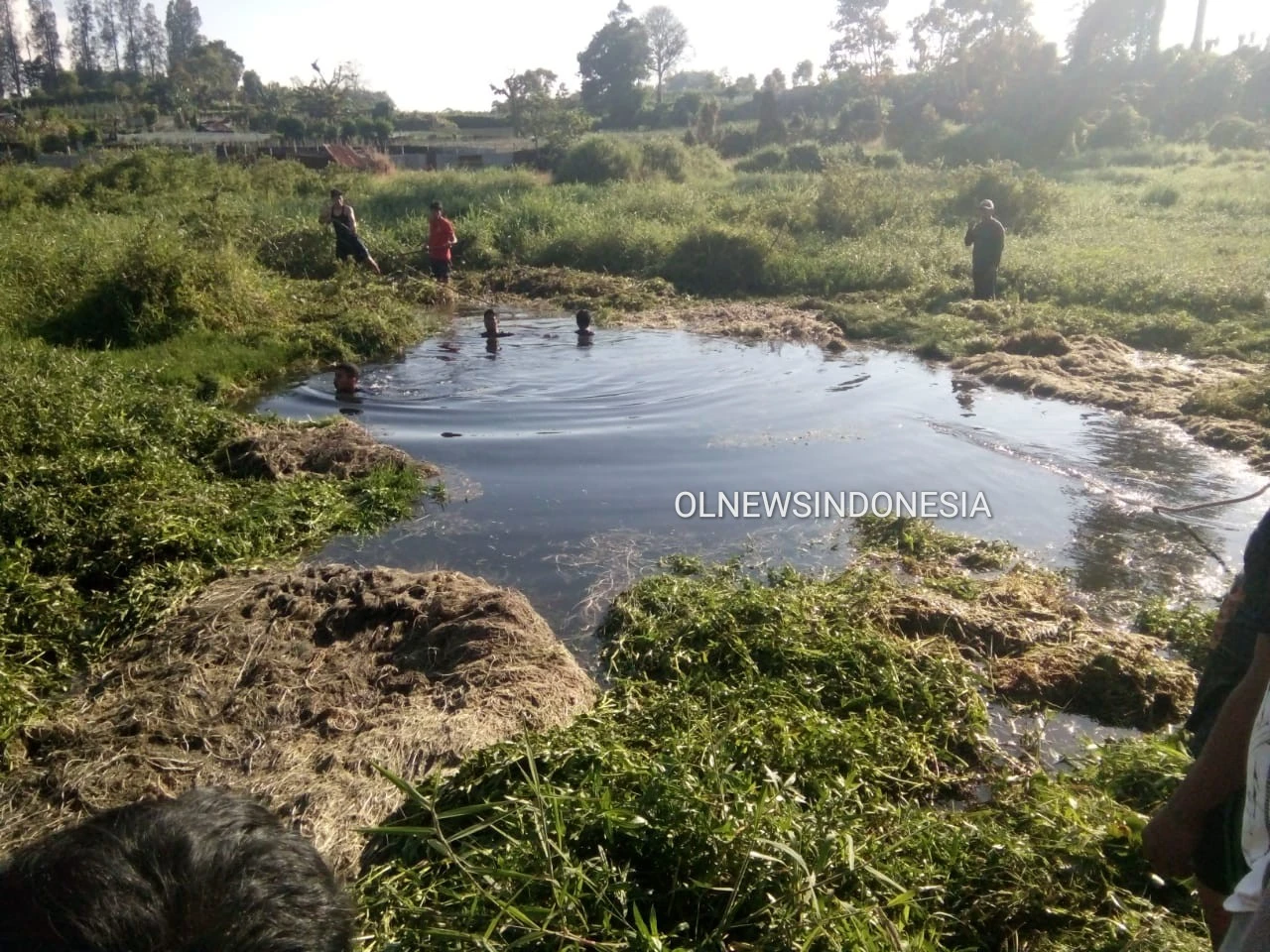Ket foto : lokasi kejadian di gang Merga Silima Simpang Ujung Aji Brastagi Kabupaten Karo