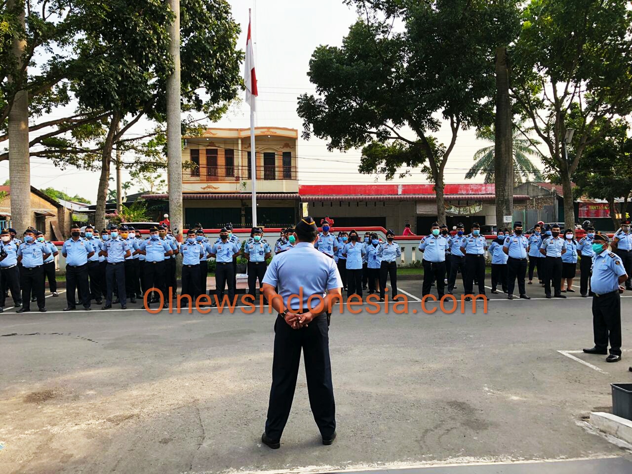 Ket foto  : Rutan Tanjung Gusta Kota Medan saat lakukan Apel Dinas (ist)