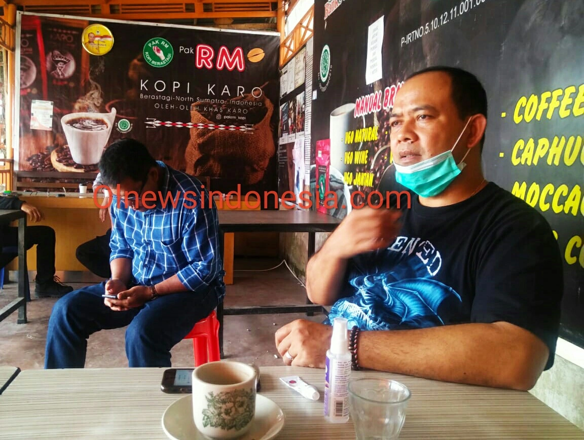 Ket foto :  Ferianta Purba SE Ketua DPD Partai Golkar sekaligus Ketua Fraksi Golkar DPRD Karo saat memberikan keterangan kepada wartawan di Kabanjahe, Sabtu (04/07) 2020 (Ist)