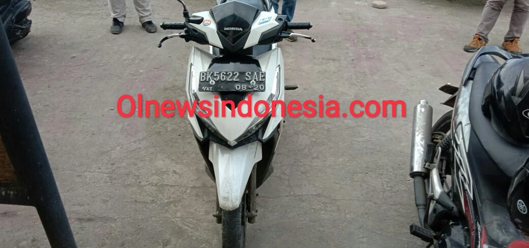 Ket foto : Septor Milik Korban saat di amankan sebagai barang bukti di Mapolres Tanah Karo, Kamis (06/08) 2020 (Ist)