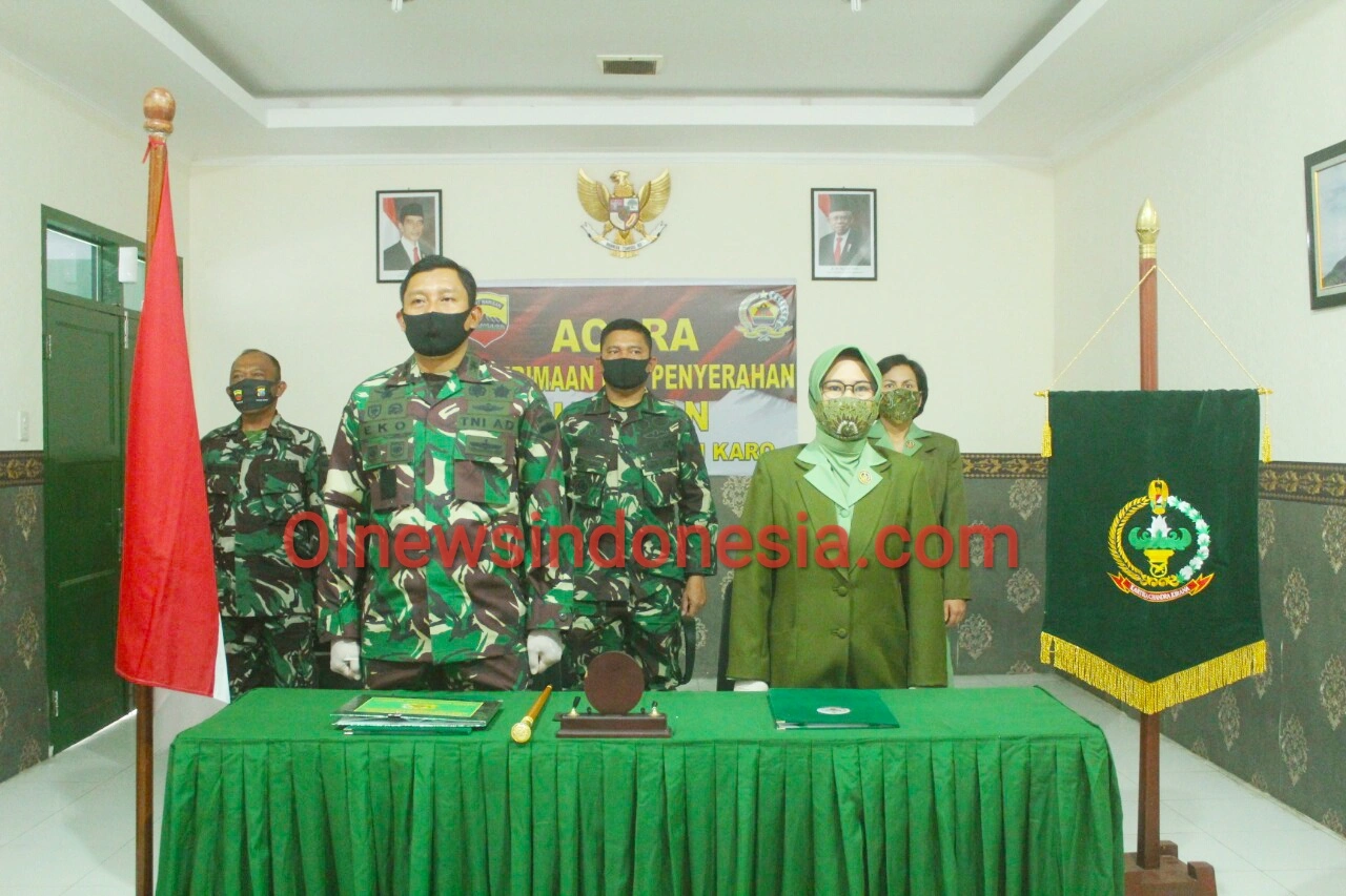 Ket foto : Saat gelar Sertijab Dandim 0205 TK di Makorem 023/KS  secara Virtual (Vidcon), Jumat kemarin (14/08) 2020 (Ist)