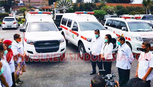 Pemkab Karo Terima Bantuan Tambahan Ambulance Enam Unit Dari Kemenkes RI