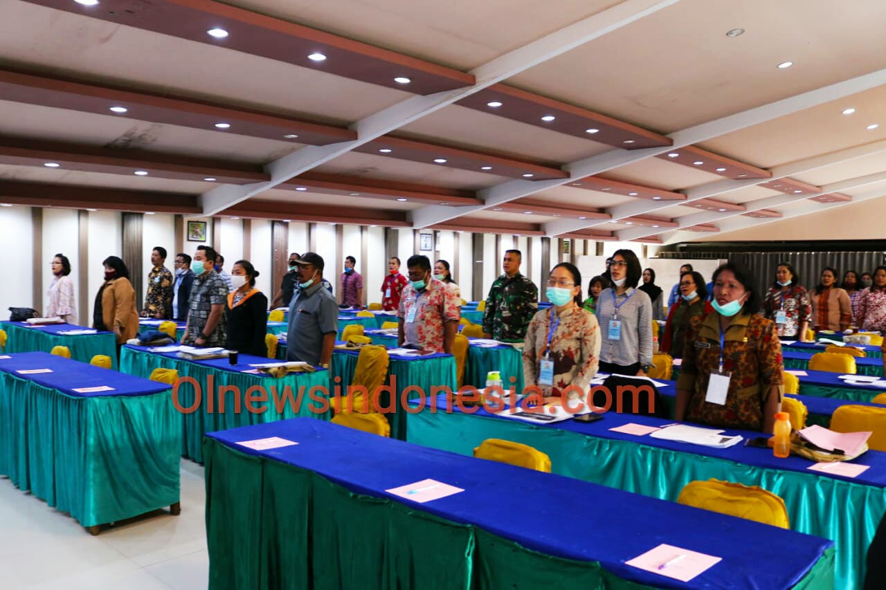 Ket foto  : Para peserta pelatihan Keprotokolan Kabupaten Karo Tahun 2020 di Aula Grand Orri Hotel Berastagi Kecamatan Berastagi Kabupaten Karo, Kamis (19/11) 2020 (Ist)