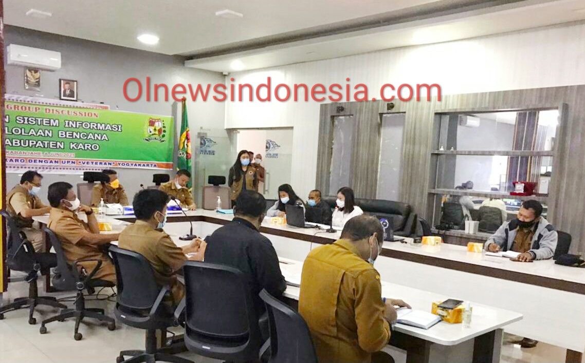 Ket foto : Pemkab Karo saat Laksanakan FGD bersama pihak UPN VETRAN YOGYAKARTA di Command Center Kantor Bupati Karo Kabanjahe,Selasa (08/06.2021) Ist.