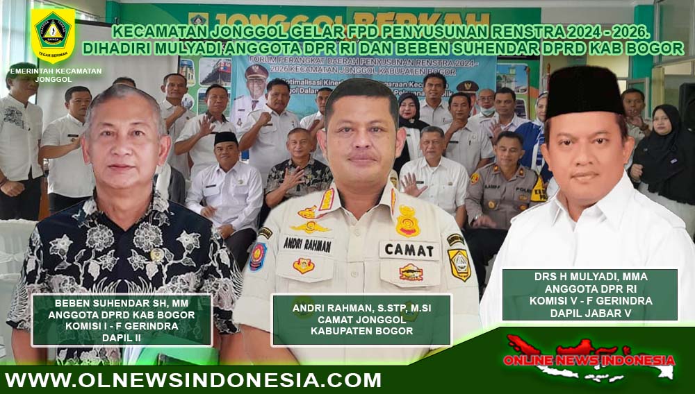 Drs Mulyadi MMA, Beben Suhendar, Camat Jonggol Andri Rahman